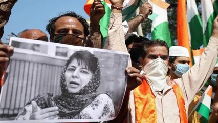 Descargar video: Dogra Front protest against Mehbooba Mufti in Jammu