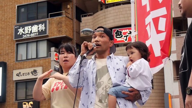山本KID徳郁が三宅洋平の応援に現れてスピーチ （2016.07.09 三宅洋平選挙フェス 品川駅港南口）