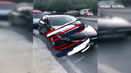 Engelli rampası önüne park eden sürücü tepki çekti