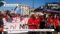 Genova, nuovo corteo degli operai ex Ilva: traffico in tilt per il blocco stradale
