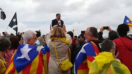 Discurs d'Oriol Junqueras després d'haver sortit de la presó