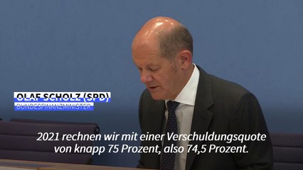 Scholz rechtfertigt Neuverschuldung für 2022