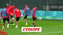 L'entraînement des Diables Rouges de ce mercredi - Foot - Euro - Belgique