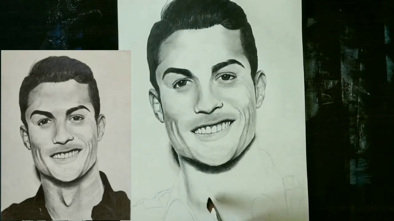 How to draw Cristiano Ronaldo || Cristiano Ronaldo || Full length ...