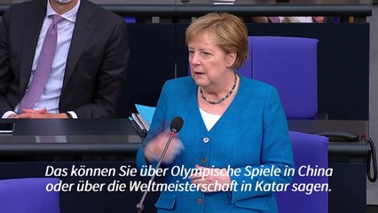 Télécharger la video: Merkel: Uefa macht Unterschied bei Regenbogen-Stadion und Armbinde von Neuer