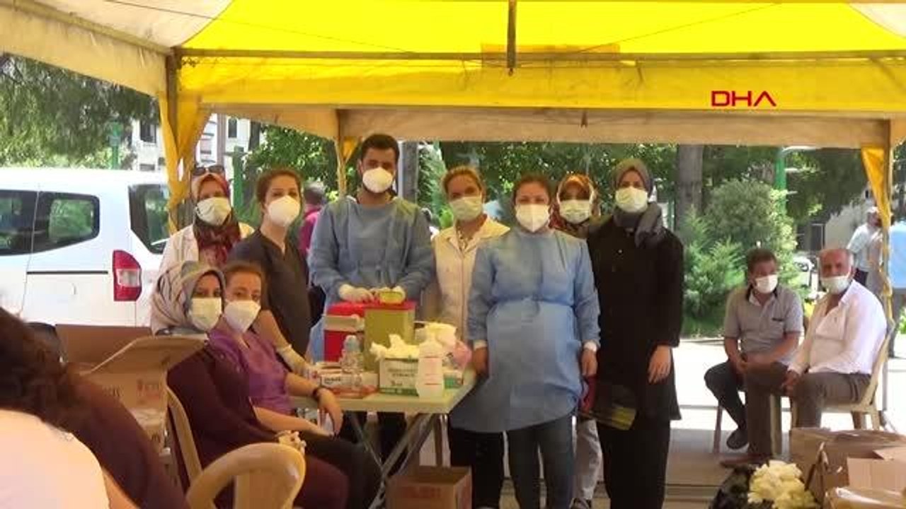 GAZİANTEP'TE AŞI ÇADIRI KURULDU