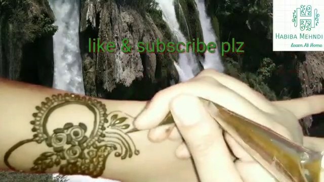 Back hand Arabic henna mehndi design - floral mehndi design - belt Arabic henna mehndi design - easy simple mehandi design - Habiba Mehndi Art