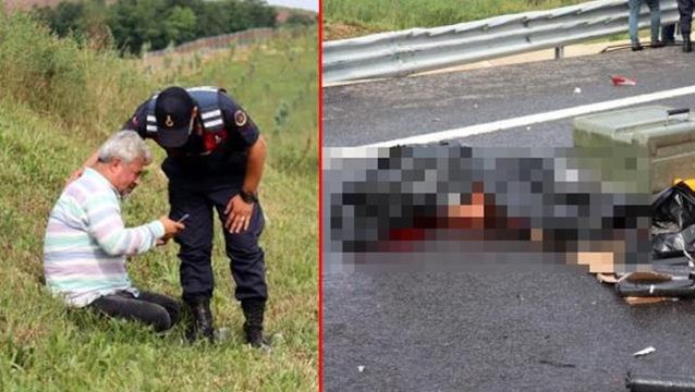 Kaza yapanlara su vermek için aracından inen kişi feci şekilde can verdi