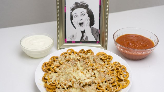 Brezel-Nachos! Was man mit Käse alles machen kann..