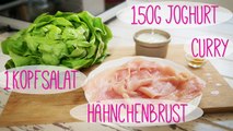 Rezept für die schnelle Küche: Hähnchenbrust auf Salat