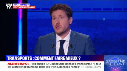 Régionales en Ile-de-France: pour Julien Bayou, la liaison "Charles de Gaulle Express" est "un projet de train pour les riches"