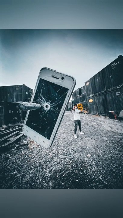 Action Phone Photography With Gun