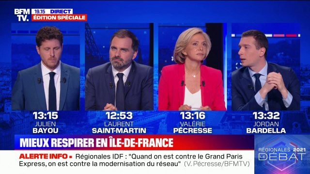Régionales en Île-de-France: Jordan Bardella reproche à Valérie Pécresse de trop souvent lui couper la parole