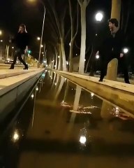 Common let's do it. Slow motion jump.