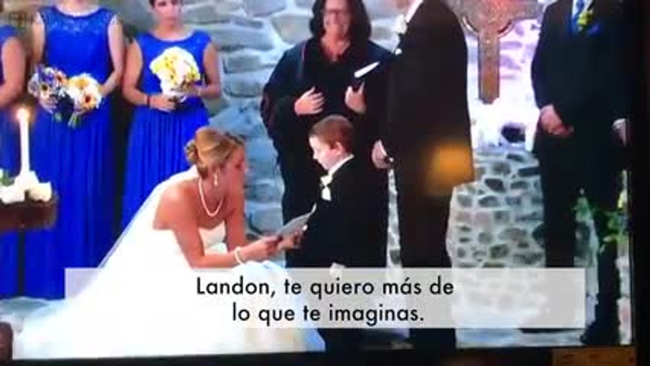 Esta novia se pone muy emotiva con sus votos en la boda...