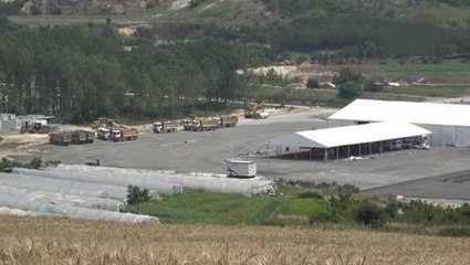 Kanal İstanbul temel atma törenine 72 saat kala töre alanı kurulmaya başlandı