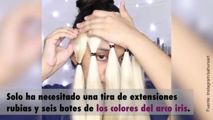 DIY: pelo arco iris con extensiones