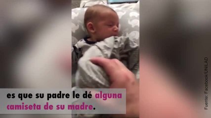 ¡Este pequeñín solo se calma con el olor de su mamá!