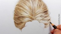 Pintura realista: dibujo de un cabello recogido