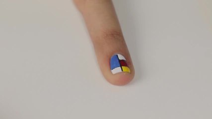 Tutorial manicura mondrian
