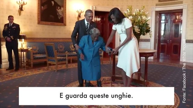 La donna di 106 anni che balla con Barack Obama alla Casa Bianca