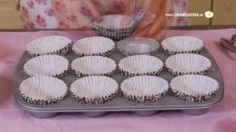 Cupcakes de vainilla con crema de cacao