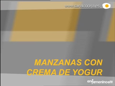 Manzanas con crema de yogur