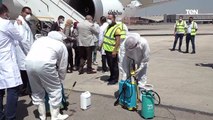 جولة خاصة داخل مطار القاهرة لمواكبة الإجراءات الاحترازية التي يتم تطبيقها لمنع تفشي وباء كورونا
