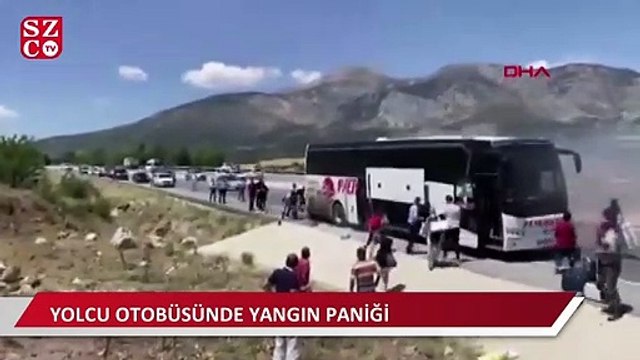 Yolcu otobüsünde yangın paniği