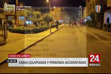 IGP registró 13 réplicas de sismo ocurrido en Cañete