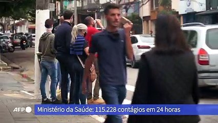 Brasil bate recorde de contágios por covid