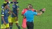 Brazil score controversial goal after ball hits referee