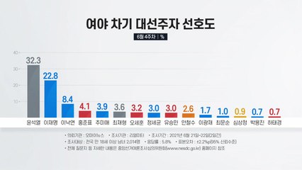 리얼미터 "윤석열 지지율 32.3%로 1위...최재형 6위" / YTN