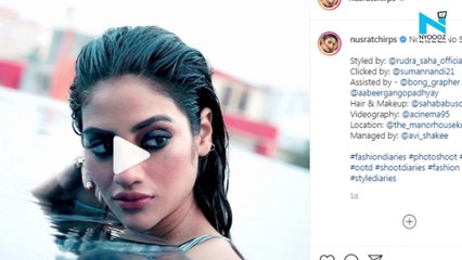 Pregnant Nusrat Jahan goes sultry in a pool photoshoot, watch