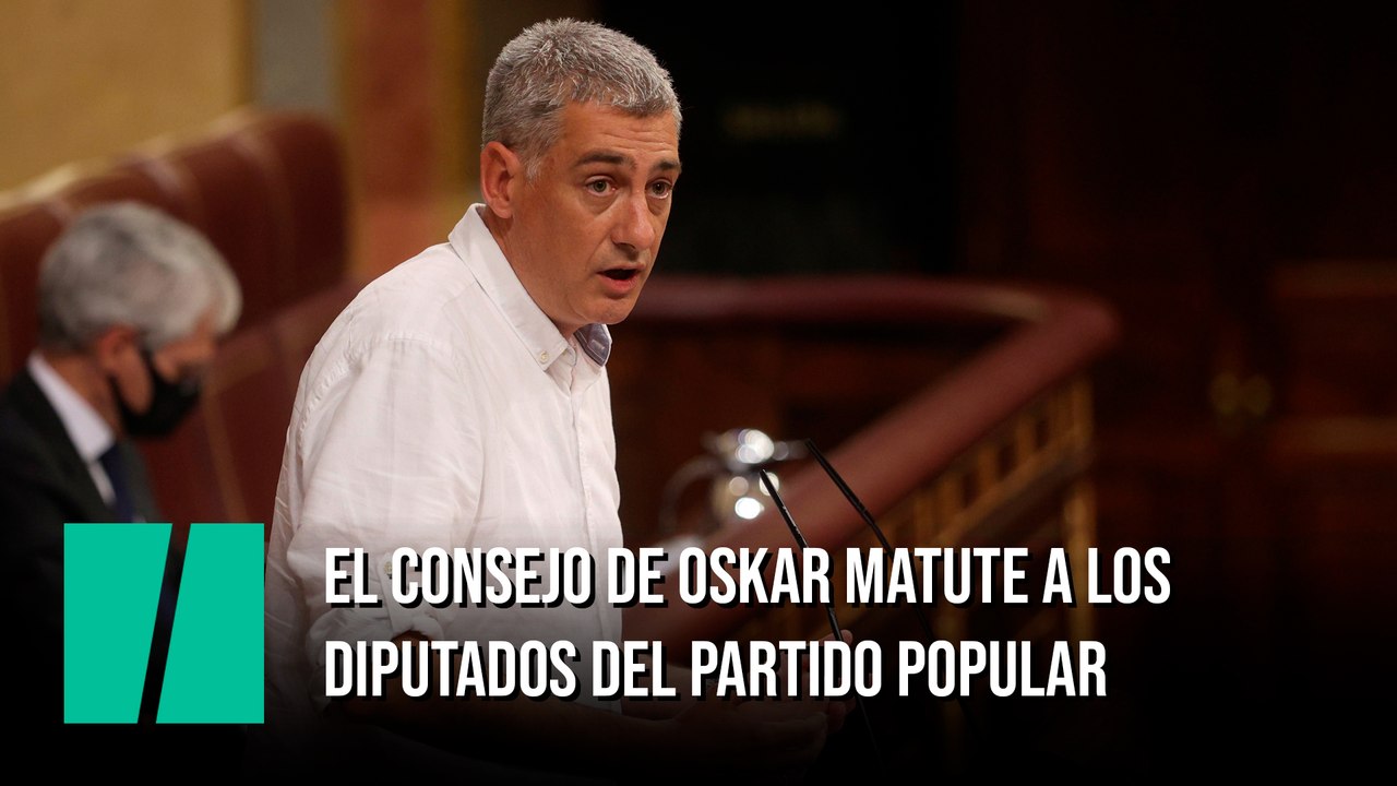 El consejo de Oskar Matute a los diputados del Partido Popular