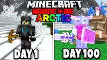 I Survived 100 Days in the Arctic on Minecraft.. Here's What Happened..