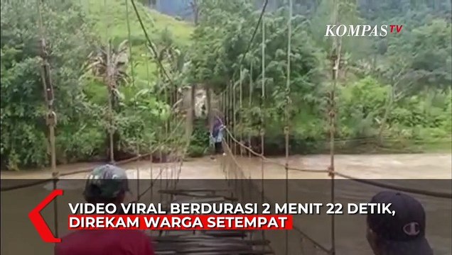 Viral Pelajar Bergantung di Tali Jembatan Rusak Bertaruh Nyawa Setiap Pergi ke Sekolah