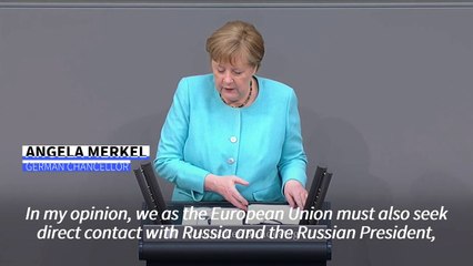 Merkel says EU must seek 'direct contact' with Russia and Putin