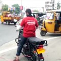 Hyderabad Food Lovers Gift Motorbike to Zomato Delivery Man