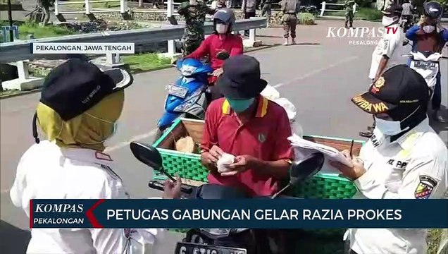 Petugas Gabungan Gelar Razia Prokes