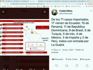 COVID-19 | Venezuela registró 1.108 casos comunitarios, 71 importados y 245.519 recuperados