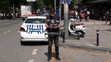 Kadıköy'de drone destekli trafik denetimi gerçekleştirildi