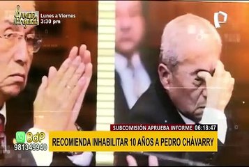 Pedro Chávarry: Subcomisión aprueba informe que recomienda inhabilitarlo por 10 años