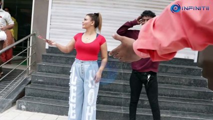 Rakhi Sawant Spotted At Gym Andheri