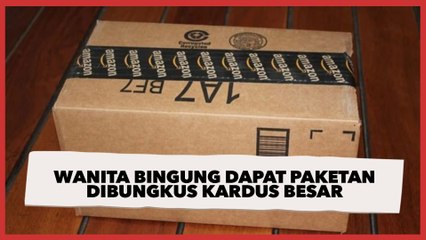 Wanita Bingung Dapat Paketan Dibungkus Kardus Besar, Isinya Tak Terduga