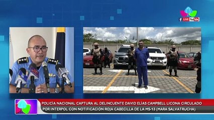 Policía Nacional captura a delincuente circulado por INTERPOL, cabecilla de la MS-13 en Honduras