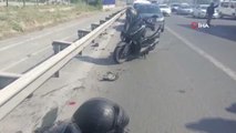 Basın Ekspres Yolunda motosiklet ile araç çarpıştı: 2 yaralı