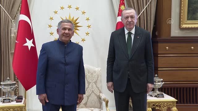 Cumhurbaşkanı Erdoğan, Tataristan Cumhurbaşkanı Minnihanov ile görüştü