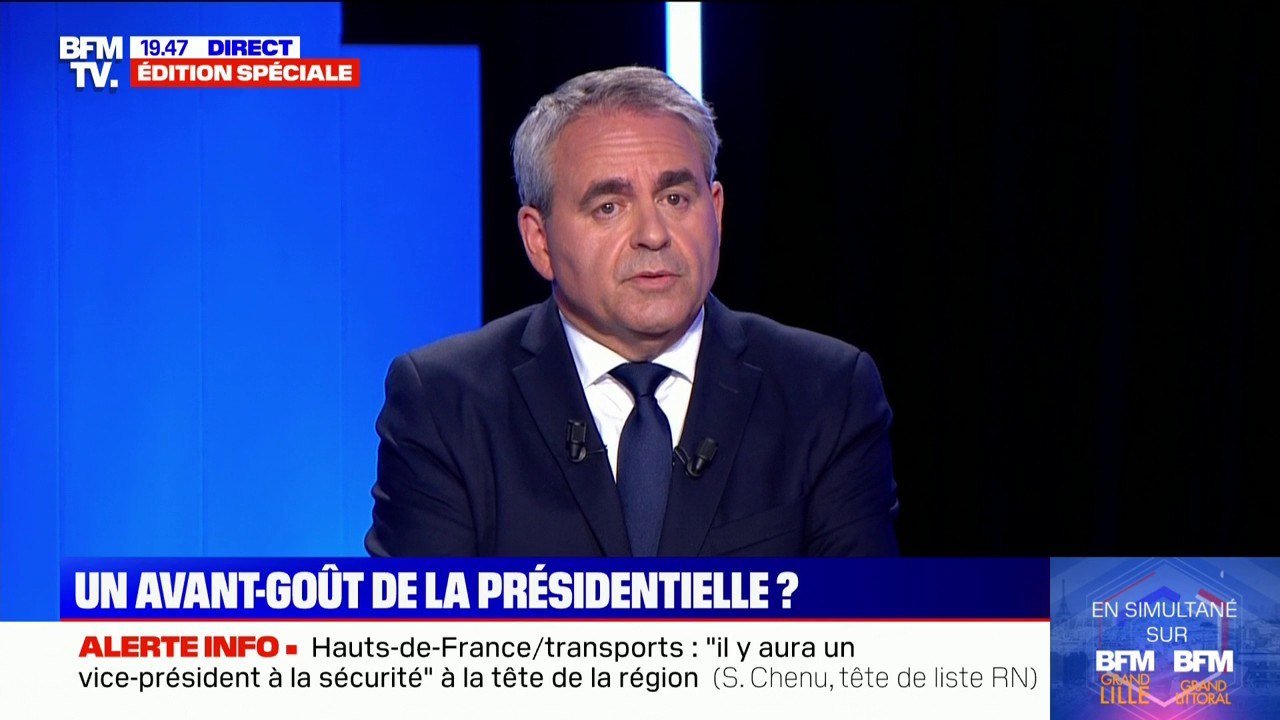 Xavier Bertrand: "Une région n'est pas gouvernable avec les amis de Jean-Luc Mélenchon"