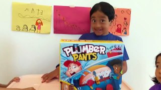 Ryan Plays Plumber Pants Family Board Game With Emma And Kate!